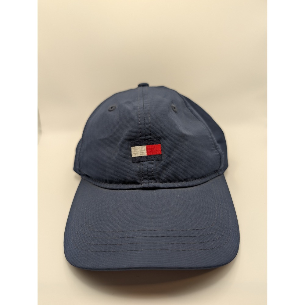 Tommy Hilfiger Baseball Cap Mens OS Navy Blue Excellent Flag Logo Dad Hat